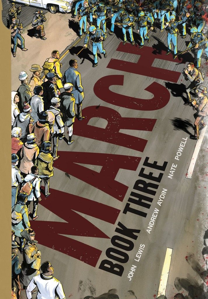 March: Book Three written by John Lewis and Andrew Aydin is the 2017 Coretta Scott King Author Book Award winner.